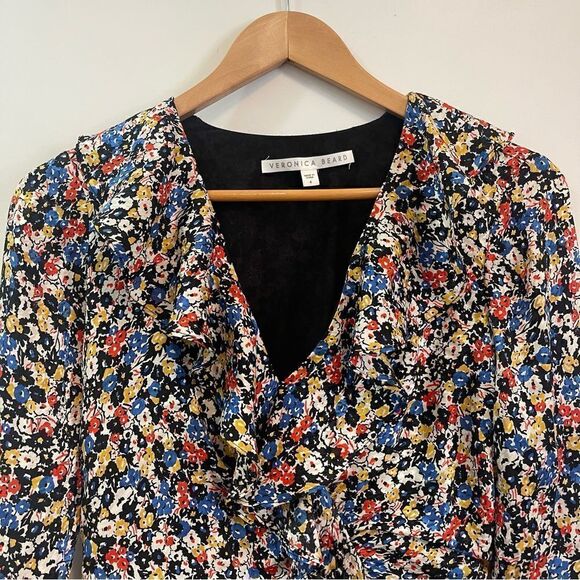 Veronica Beard Minna Silk Floral Dress in Size 4 - Picture 5 of 11